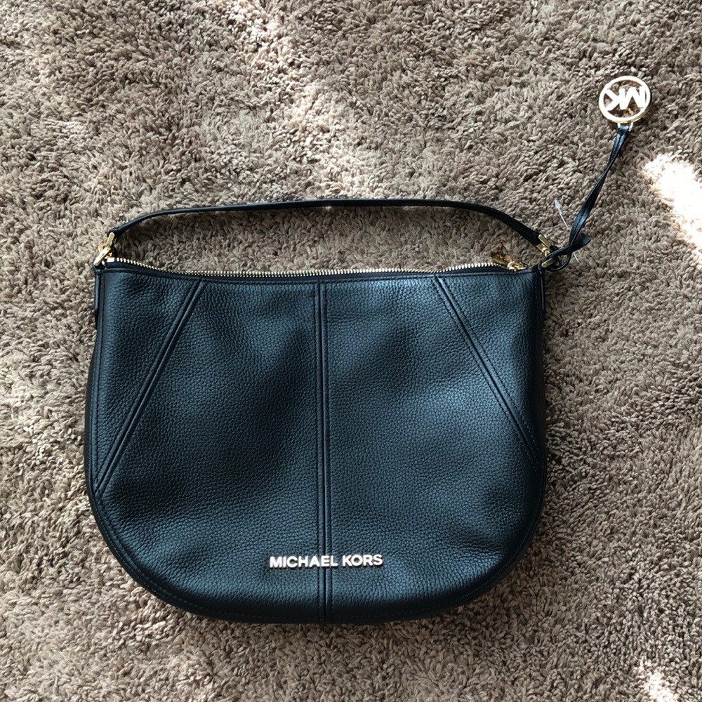NWT MK Black Crescent Shoulder Bag